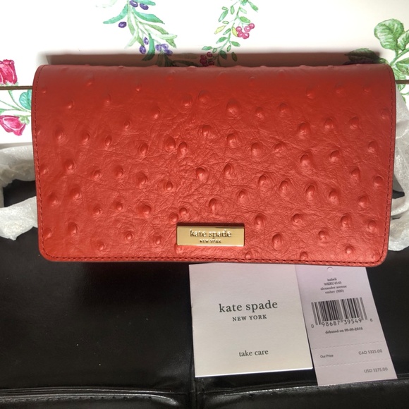 Kate Spade Alexander Ave ostrich crossbody purse - Picture 8 of 8